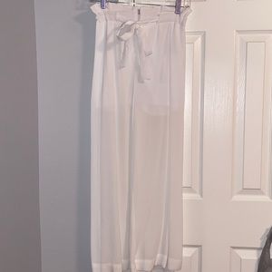 White Flared Pants